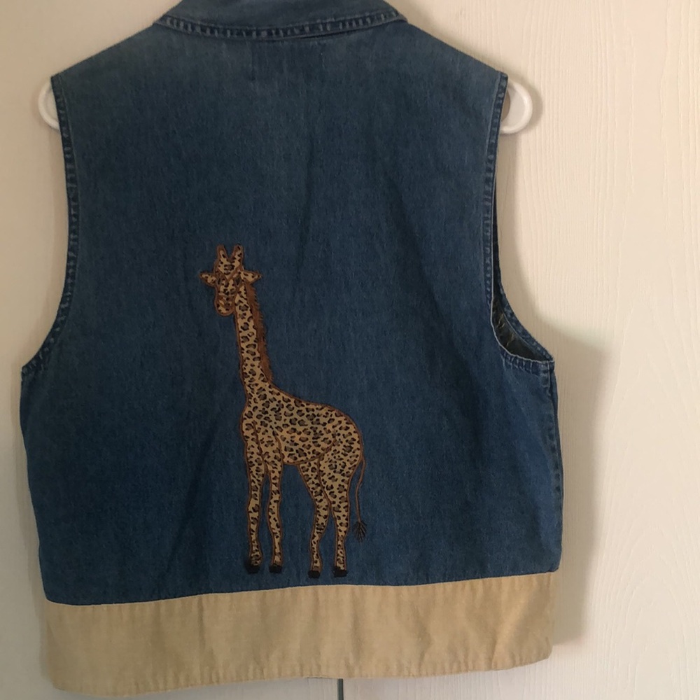 Women’s rare fall Safari TanTrums chambray VTG Y2k jungle Sleeveless vest top - Picture 9 of 14